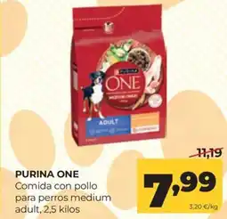 Alimerka Purina One comida con pollo para perros medium adult oferta