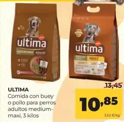 Alimerka ultima comida con buey o pollo para perros adultos medium-maxi oferta