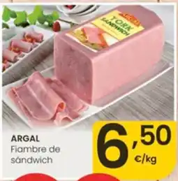 Eroski Argal fiambre de sándwich oferta
