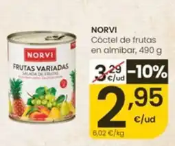 Eroski Norvi cóctel de frutas en almíbar oferta