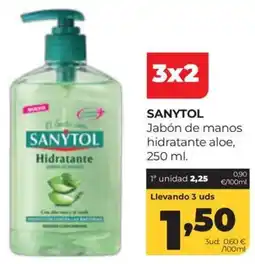 Alimerka Sanytol jabón de manos hidratante aloe oferta