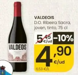 Eroski Valdeois D.O. Ribeira Sacra, joven, tinto oferta