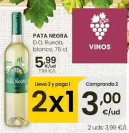 Eroski Pata Negra vino blanco oferta