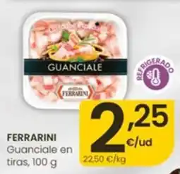 Eroski Ferrarini guanciale en tiras oferta