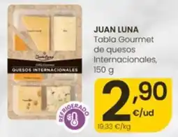 Eroski Juan Luna tabla gourmet de quesos internacionales oferta