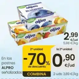 Eroski alpro postres oferta