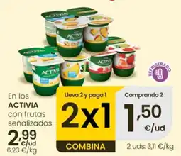 Eroski activia con frutas oferta