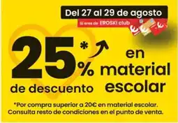 Eroski material escolar oferta