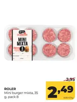 Alimerka Roller mini burger mixta oferta