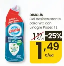 Eroski Disiclin gel desincrustante para wc con vinagre poder oferta