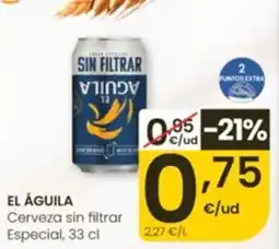 Eroski El Águila cerveza sin filtrar especial oferta