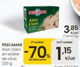 Eroski Pescamar atún claro en aceite de oliva oferta