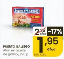 Eroski Puerto Gallego atún en aceite de girasol oferta