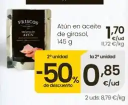 Eroski Friscos atún en aceite de girasol oferta