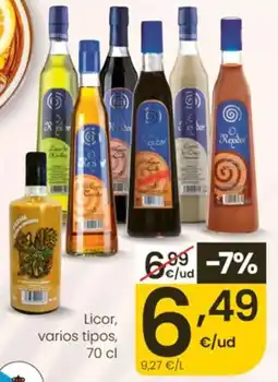 Eroski Recoder licor, varios tipos oferta
