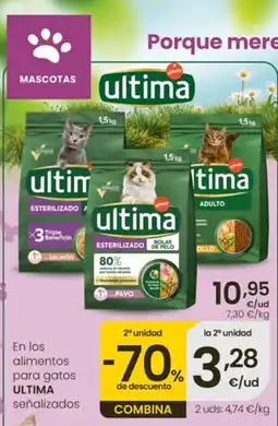 Eroski ultima alimentos para gatos oferta