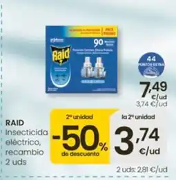 Eroski Raid insecticida eléctrico, recambio oferta