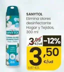 Eroski Sanytol elimina olores desinfectante hogar y tejidos oferta
