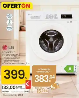 Eroski LG lavadora F4X1008NWH oferta
