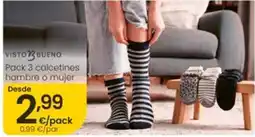 Eroski Visto Bueno Pack 3 calcetines hombre o mujer oferta