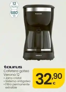 Eroski taurus cafetera goteo verona 12 oferta