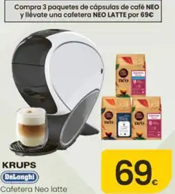 Eroski Krups Delonghi Cafetera Neo latte oferta