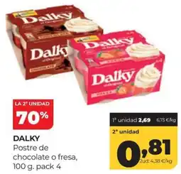 Alimerka Dalky postre de chocolate o fresa oferta