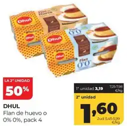 Alimerka Dhul flan de huevo o 0% 0% oferta