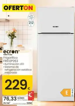 Eroski ecron frigorífico frid2p263 oferta