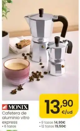 Eroski Monix cafetera de aluminio vitro express oferta