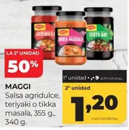 Alimerka Maggi Salsa agridulce, teriyaki o tikka masala oferta