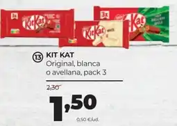 Alimerka Kit Kat original, blanca o avellana oferta
