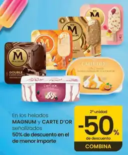 Eroski Magnum y carte d'or En los helados oferta