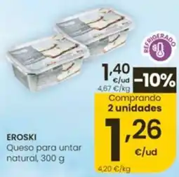 Eroski eroski queso para untar natural oferta
