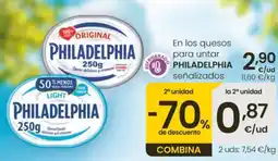 Eroski philadelphia quesos para untar oferta