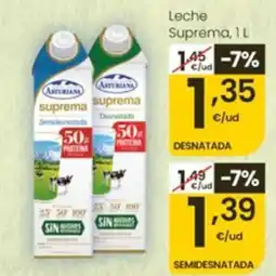 Eroski Asturiana leche suprema desnatada oferta