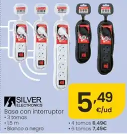 Eroski Silver electronics base con interruptor oferta