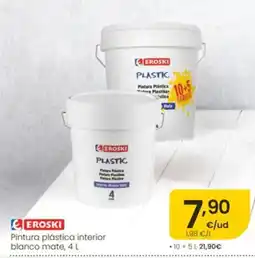 Eroski Eroski pintura plástica interior blanco mate oferta