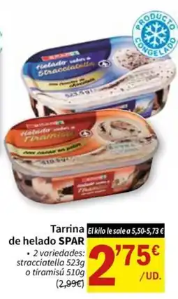 SPAR Tarrina de helado SPAR oferta