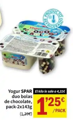 SPAR Yogur spar duo bolas de chocolate oferta