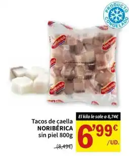 SPAR Noribérica tacos de caella sin piel oferta
