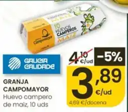 Eroski Granja Campomayor Huevo campero de maíz oferta
