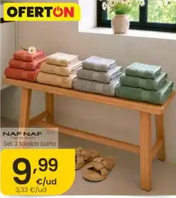 Eroski NAF NAF Set 3 toallas baño oferta