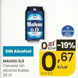 Eroski Mahou 0,0 oferta