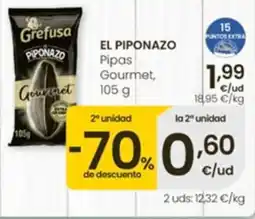 Eroski Grefusa pipas gourmet oferta