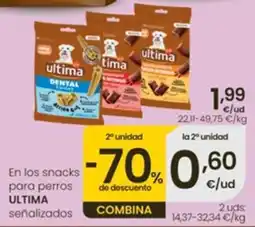 Eroski Ultima En los snacks para perros oferta