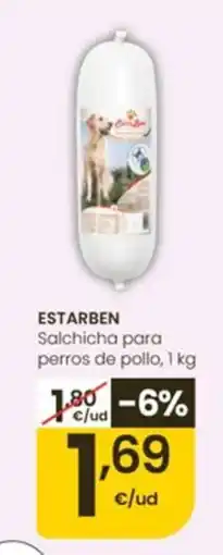 Eroski Estarben salchicha para perros de pollo oferta