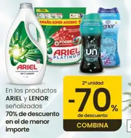 Eroski Ariel y lenor oferta