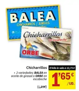 SPAR Orbe chicharrillos en escabeche oferta