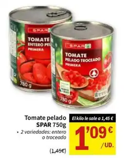 SPAR Tomate pelado SPAR oferta
